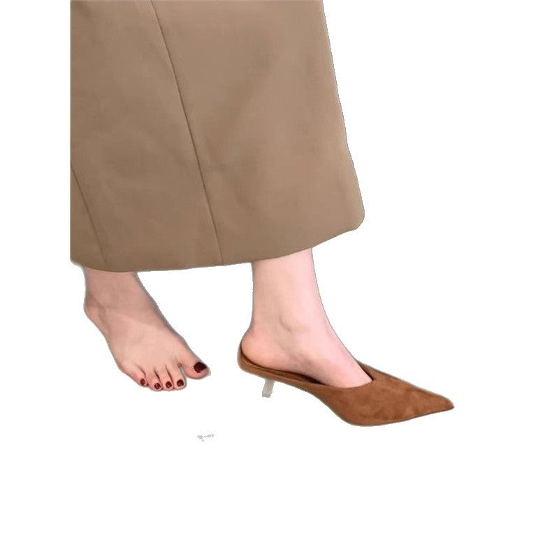 Damen spitze Mules mit elegantem Schnitt
