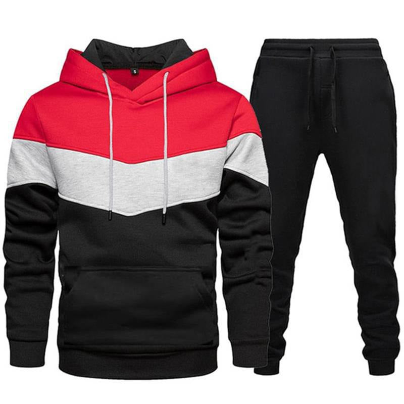 Herren nan zweifarbiges Hoodie-Joggingset mit Kängurutasche, tapered Jogginghose und doppellagiger Kapuze Shop Nory