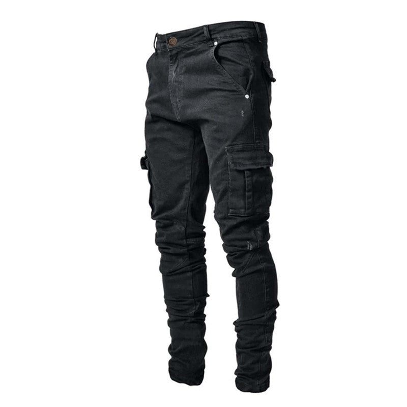 Herren Cargo-Jeans mit modischen Seitentaschen und lässigem Schnitt