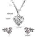Damen Schmuckset mit funkelnden Herzanhängern und eleganten Ohrsteckern Shop Nory
