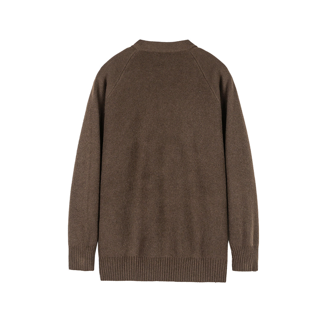 Unisex Boxy Strickzipjacke mit Reißverschluss und strukturierter Teilungsnaht Shop Nory