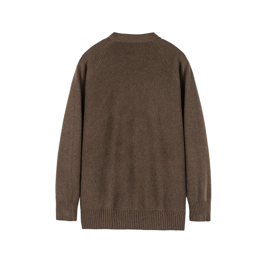 Unisex Boxy Strickzipjacke mit Reißverschluss und strukturierter Teilungsnaht Shop Nory