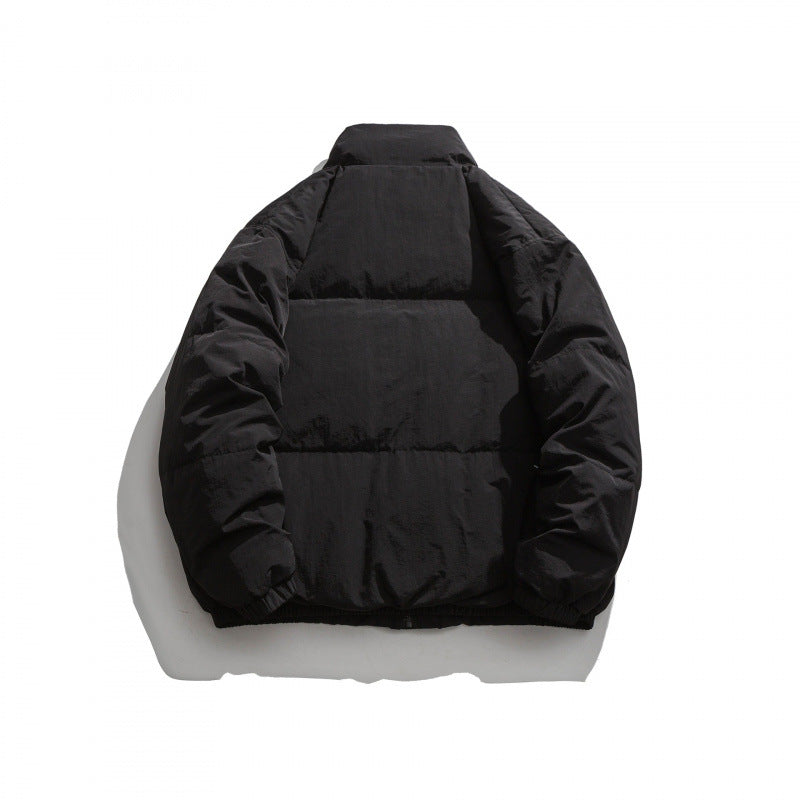 Unisex Oversize wattierte Steppjacke mit hohem Stehkragen, großen Pattentaschen und Crinkle-Effekt Shop Nory