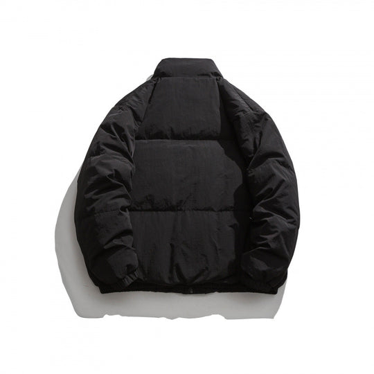 Unisex Oversize wattierte Steppjacke mit hohem Stehkragen, großen Pattentaschen und Crinkle-Effekt Shop Nory