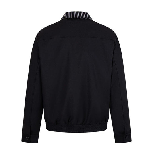 Herren Kurz geschnittene Blouson-Jacke mit gestreiftem Innenkragen, verdecktem Zweiwege-Reißverschluss und elastischem Saum Shop Nory
