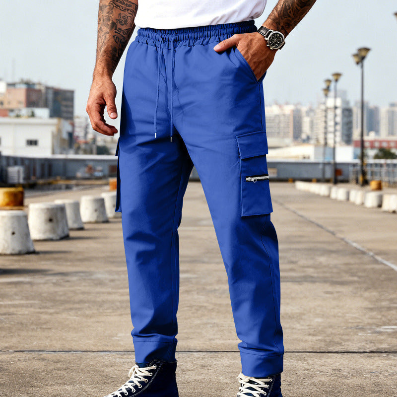 Herren Cargojogger mit elastischem Bund, Kordelzug und Reißverschlusstaschen Shop Nory