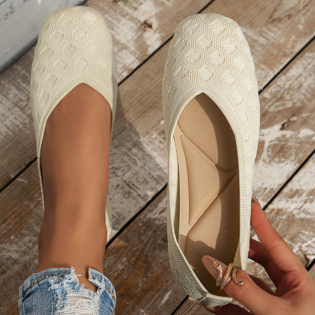 Damen Komfortable Ballerinas mit atmungsaktivem Obermaterial Shopnory