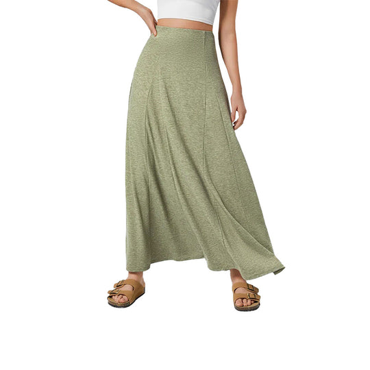 Damen fließender Maxirock mit hohem Bund und Stretch-Jersey Shop Nory