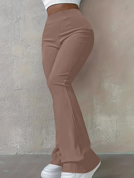 Damen High‑Waist Bootcut‑Hose mit figurformender Stretch‑Passform Shop Nory