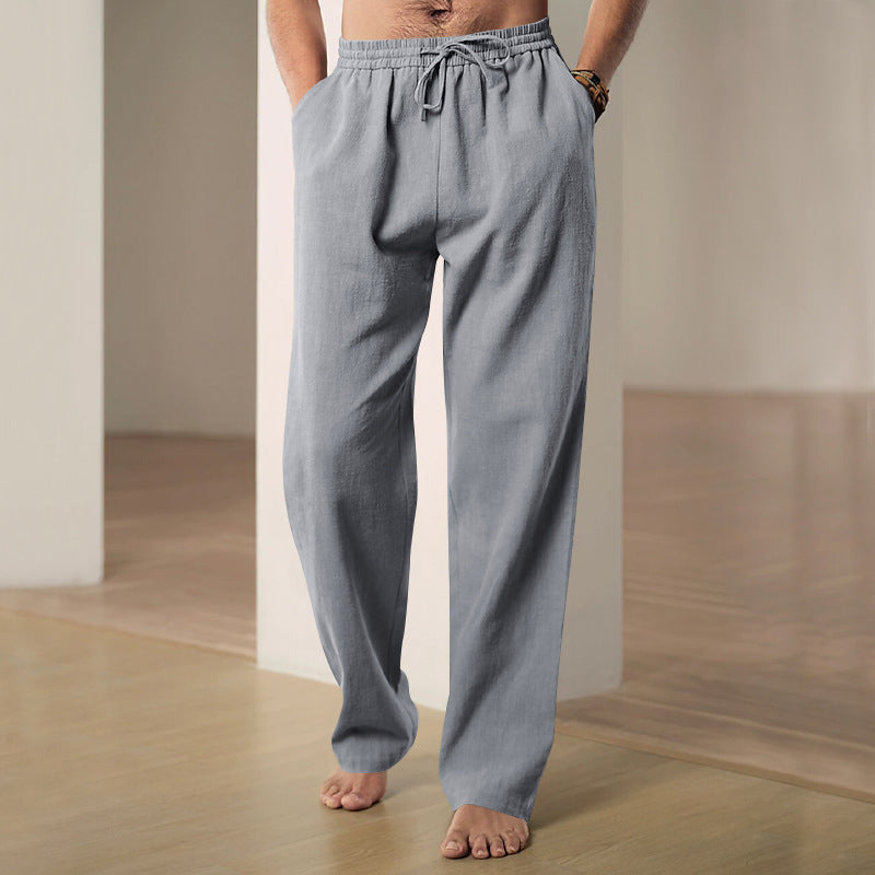 Herren entspannte Freizeithose mit elastischem Bund und praktischen Taschen