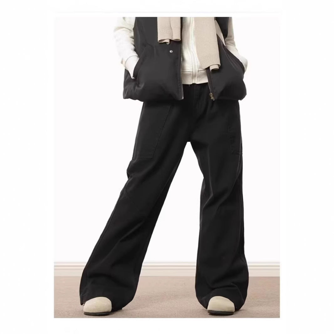 Damen Weitgeschnittene High-Waist Cargo-Hose Shop Nory