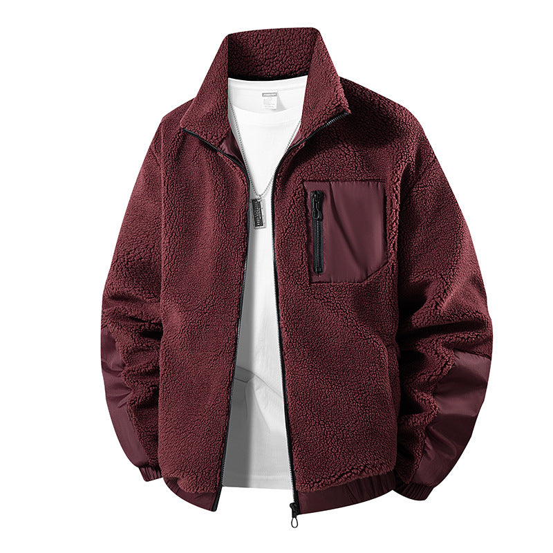 Herren Kuschelige Fleecejacke mit hohen Kragen Shop Nory