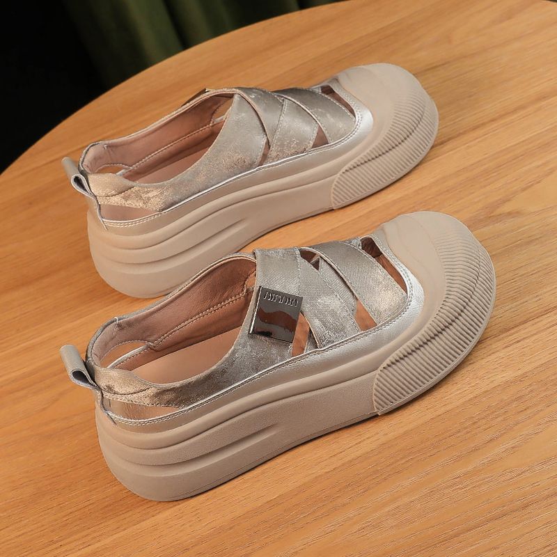 Damen Komfortable Plateau Slipper
