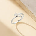 Damenring mit einzigartigem Herzdesign und strahlendem Kristall Shop Nory
