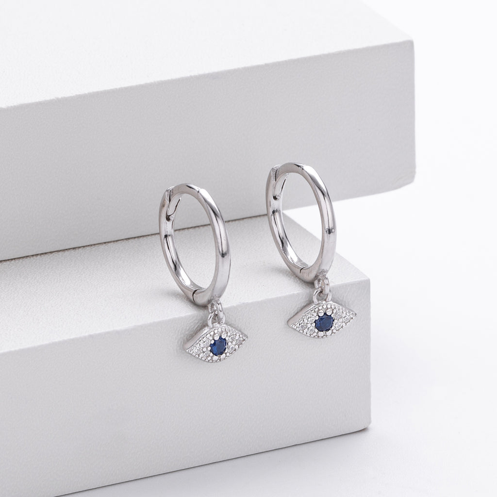 Damen Ohrhänger mit schützendem Augenmotiv aus hochwertigem 925 Sterling Silber Shop Nory
