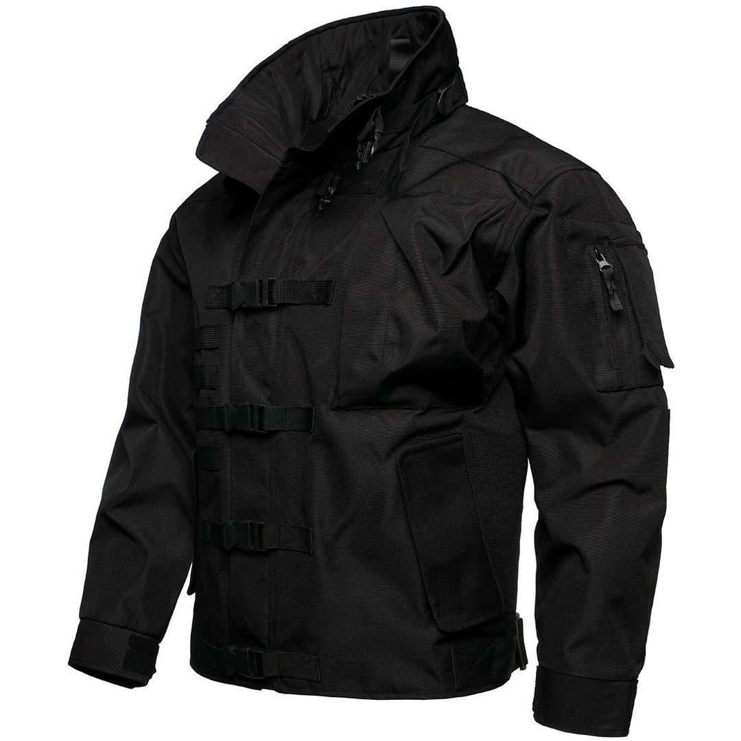 Herren Taktische Feldjacke mit modularen Steckverschlüssen und verstaubarer Kapuze Shop Nory