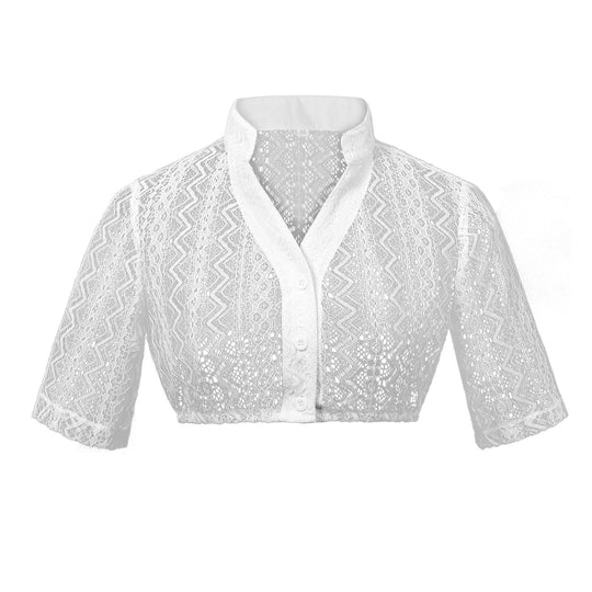 Damen nan zarter Spitzenbolero mit Stehkragen und kurzem Taillenschnitt Shop Nory