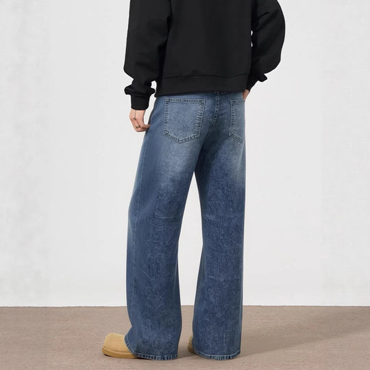 Herren lässige Bootcut Jeans mit modernen Waschungen