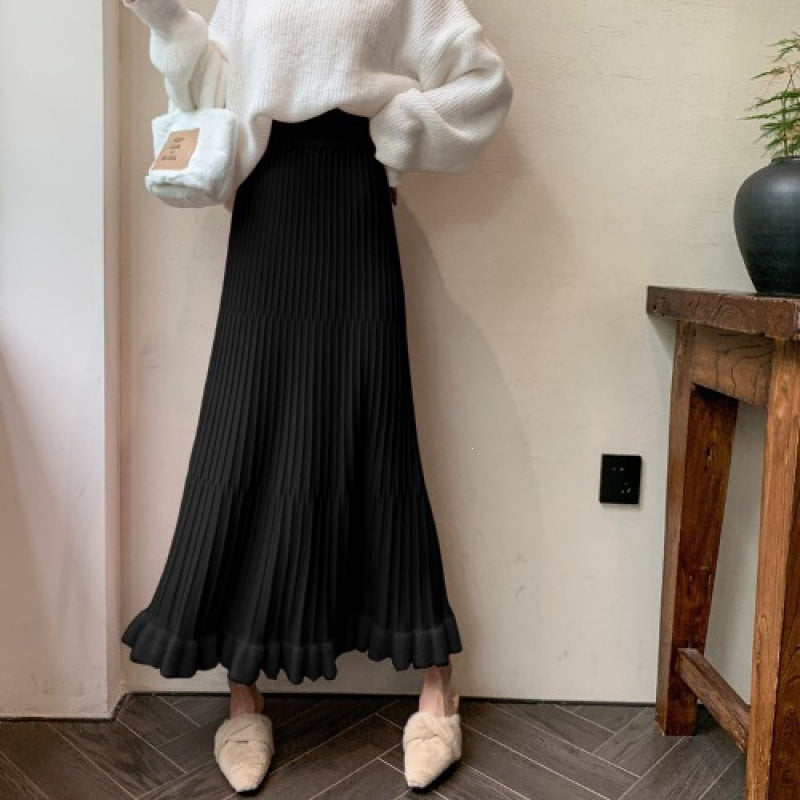 Damen Eleganter Plisseerock mit Volants Shop Nory
