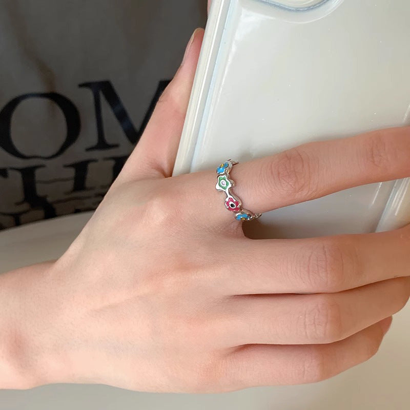 Damen kreativer und lebendiger Ring mit bunten Akzenten Shop Nory