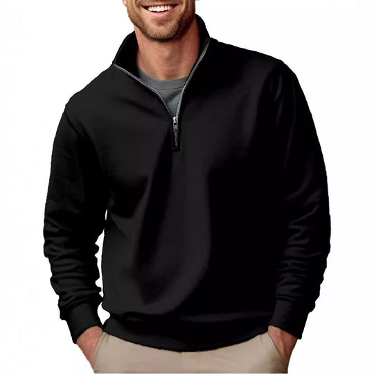 Herren nan Halbzip-Sweatshirt mit Stehkragen und weichem Fleece-Innenfutter Shop Nory