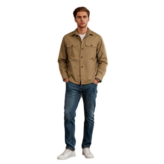 Herren Overshirt aus Baumwoll-Twill mit aufgesetzten Brusttaschen Shop Nory
