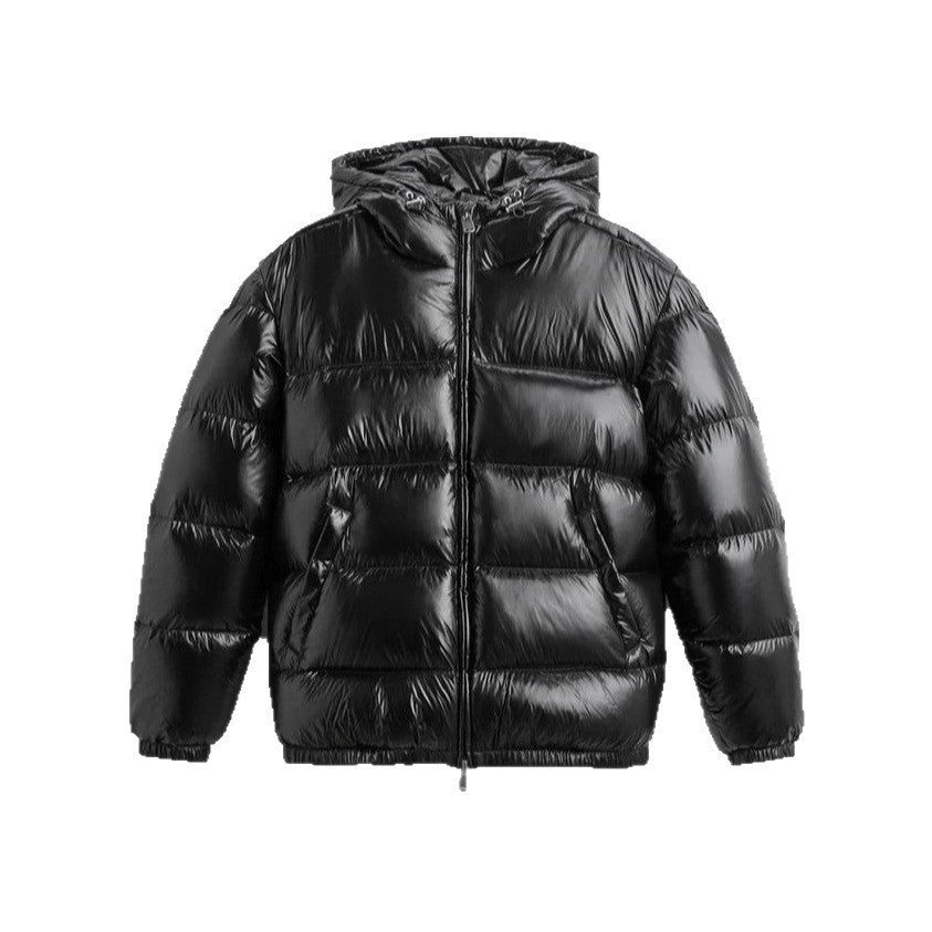 Damen Hochglanz Steppjacke mit Kapuze