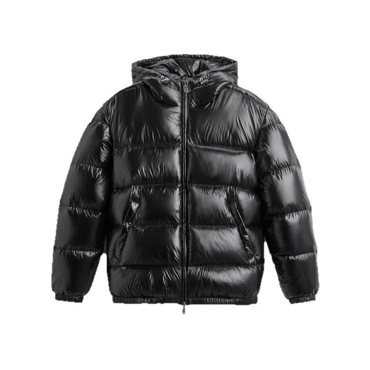 Damen Hochglanz Steppjacke mit Kapuze