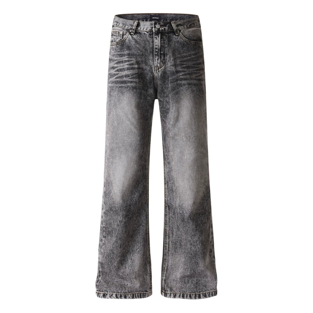 Damen weite Cropped-Jeans mit hoher Taille und Used-Effekt Shop Nory