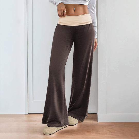 Damen Weite Palazzo‑Yogahose mit umschlagbarem Komfortbund Shop Nory