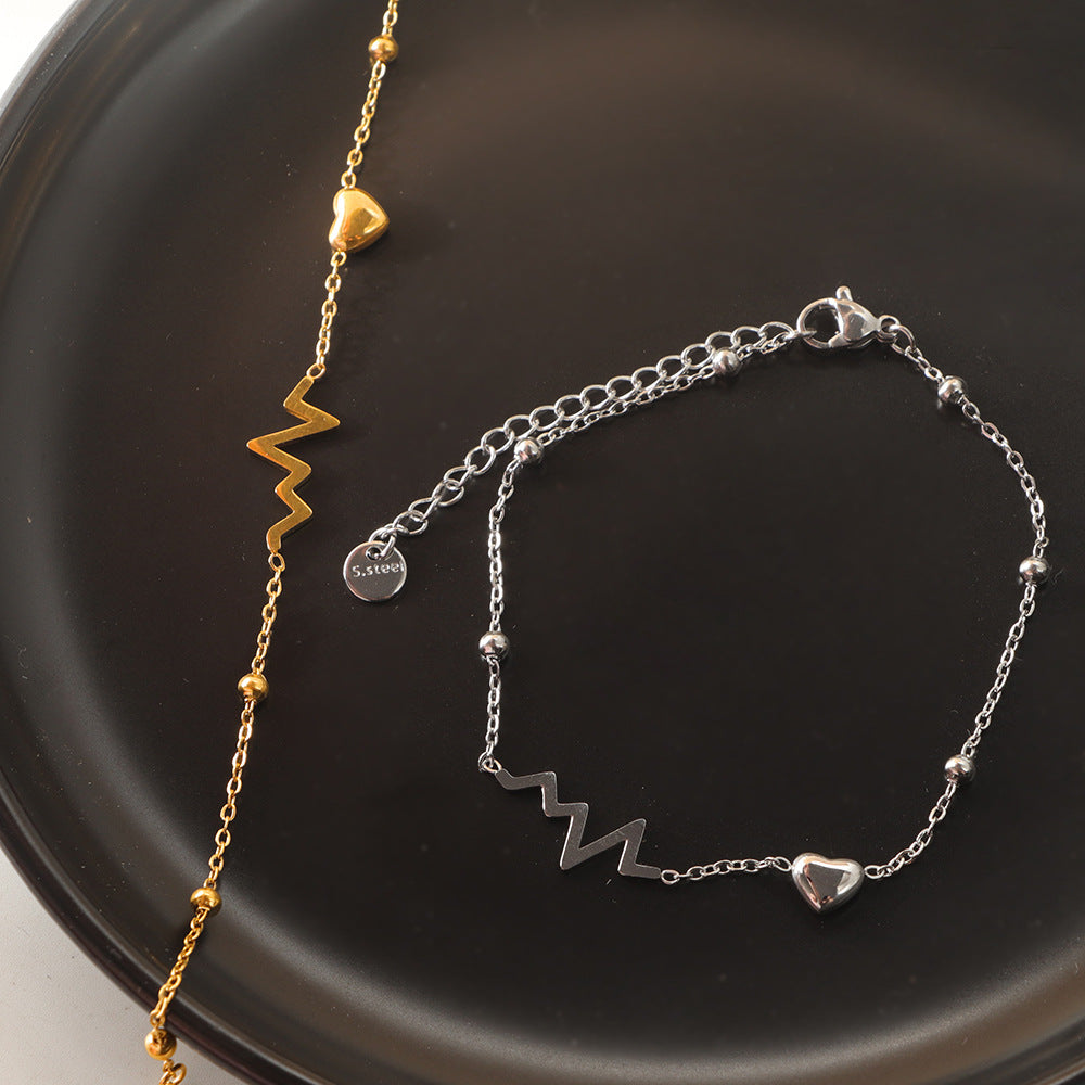 Frauen Heartbeat Charm Fußkette Shop Nory