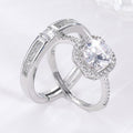 Damen Verlobungsring-Set mit funkelndem Zirkonia und klassischem Design Shop Nory