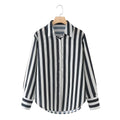 Damen elegante Bluse mit modernem Streifenmuster und klassischem Kragen