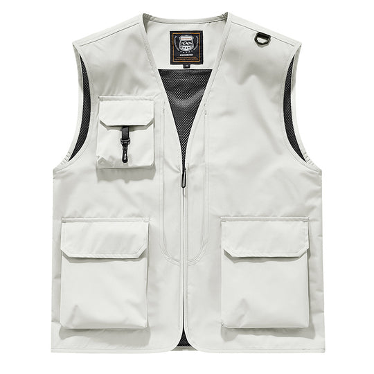 Herren Sichtbare Multifunktionale Utility-Weste mit Mesh‑Futter, Mehrfachtaschen und D‑Ring Shop Nory