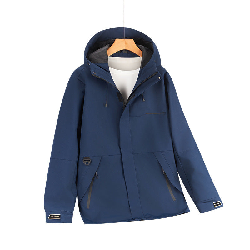 Herren Wasserabweisende Softshell-Kapuzenjacke mit verdeckten Reißverschlüssen und urbanem Schnitt Shop Nory