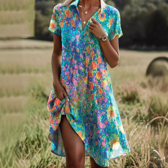 Damen Sommerkleid mit floralen Mustern