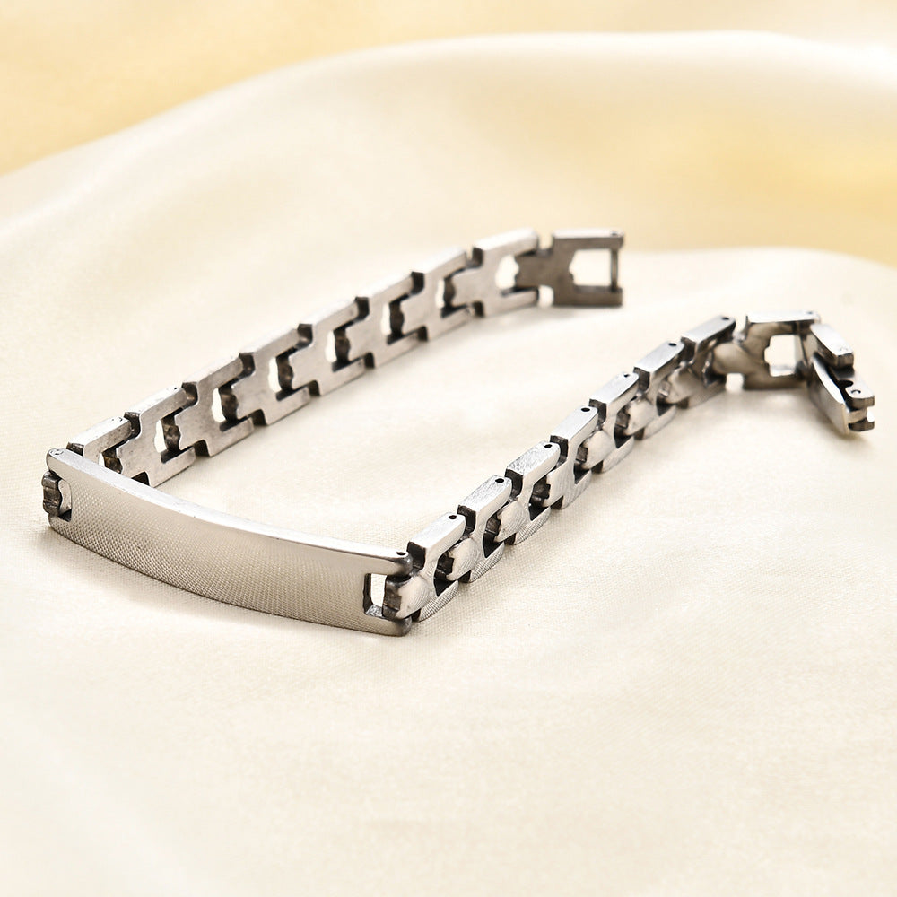 Herren Edelstahl-Armband mit modernem Gliederdesign Shop Nory