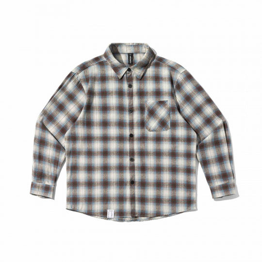 Unisex Kastenförmiges Karierter Flanell-Overshirt mit aufgesetzter Brusttasche Shop Nory