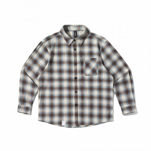 Unisex Kastenförmiges Karierter Flanell-Overshirt mit aufgesetzter Brusttasche Shop Nory