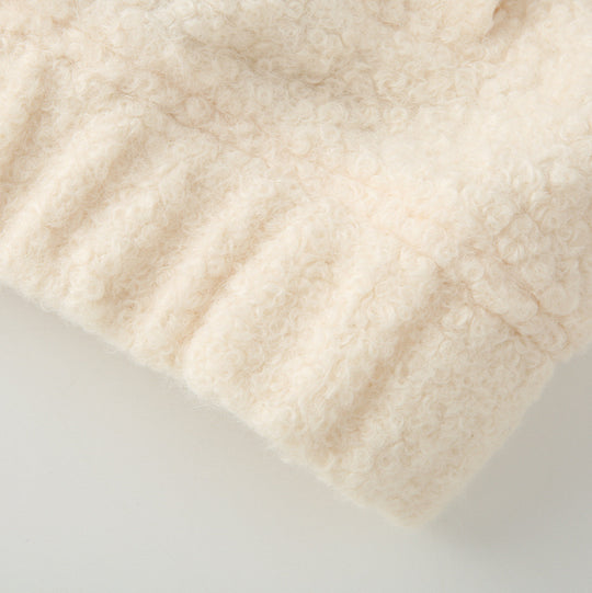 Damen Kurze Bouclé‑Teddyjacke mit Hemdkragen, Leistentaschen und elastischem Saum Shop Nory