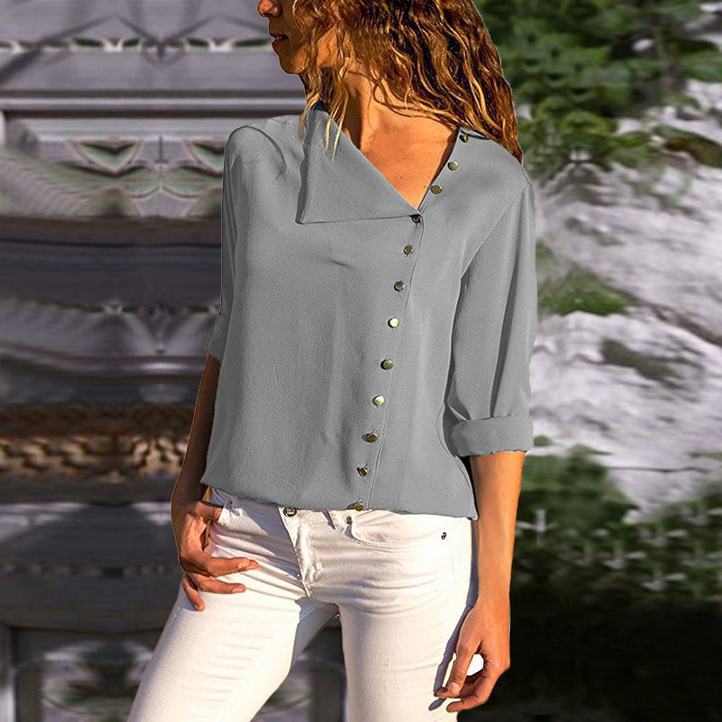 Damen Button-Up Relaxed Fit Bluse