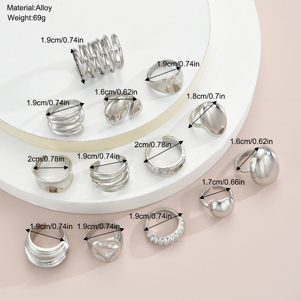 Damen Ring-Set mit künstlerischem, skulpturalem Design Shop Nory