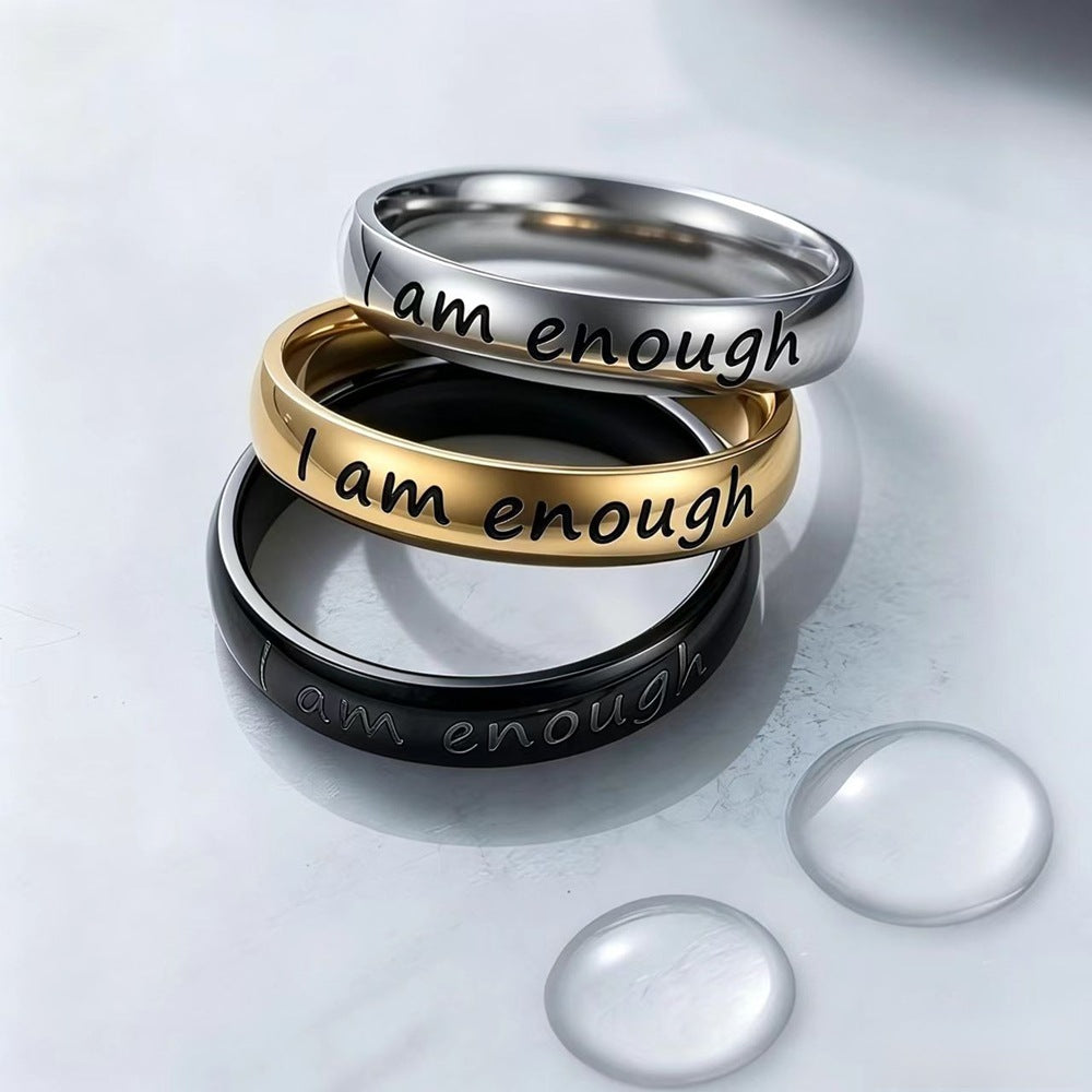 Damen Ring mit eingravierter Bestätigung und moderner Goldoberfläche Shop Nory