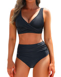 Damen Bikini-Set mit figurformendem Oberteil und hochtaillierten Shorts ShopNory