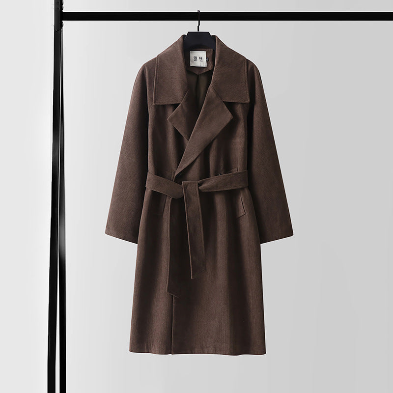 Damen Oversize Wollmix-Mantel mit breitem Revers und verdeckter Doppelknopfleiste Shop Nory
