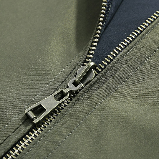 Herren Leichte Bomberjacke im urbanen Utility‑Look mit gestreiften Rippbündchen & Reißverschlusstaschen Shop Nory