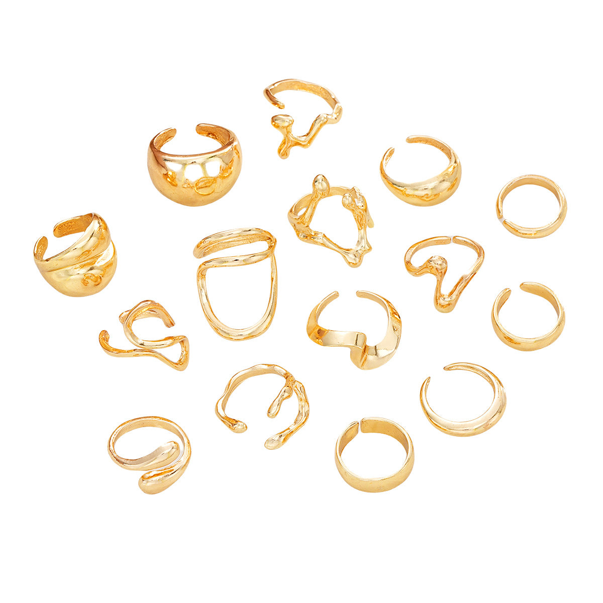 Damen Ring-Set mit organischem, skulpturalem Design Shop Nory