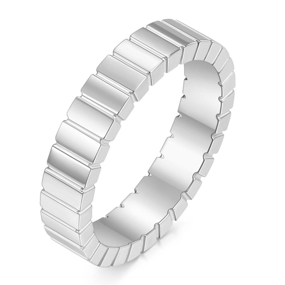 Damen flexibler Edelstahlring im modernen Design Shop Nory