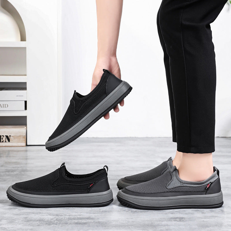 Herren nan atmungsaktiver Slip-On Mesh-Sneaker mit elastischem Einstieg und perforierter EVA-Plateausohle Shop Nory