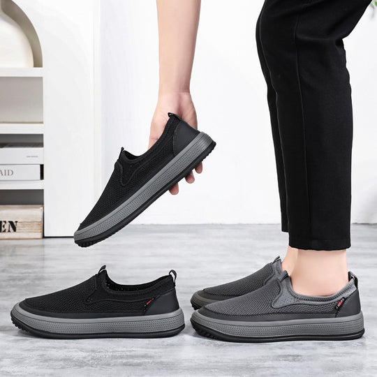 Herren nan atmungsaktiver Slip-On Mesh-Sneaker mit elastischem Einstieg und perforierter EVA-Plateausohle Shop Nory